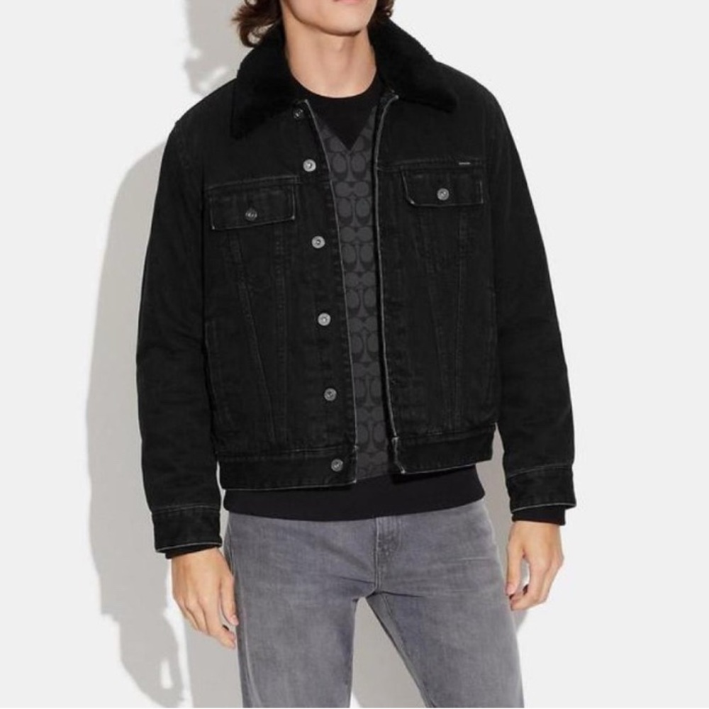 Coach Denim Jacket With Sherpa - Unisex size XS $700 MSRP - NEW